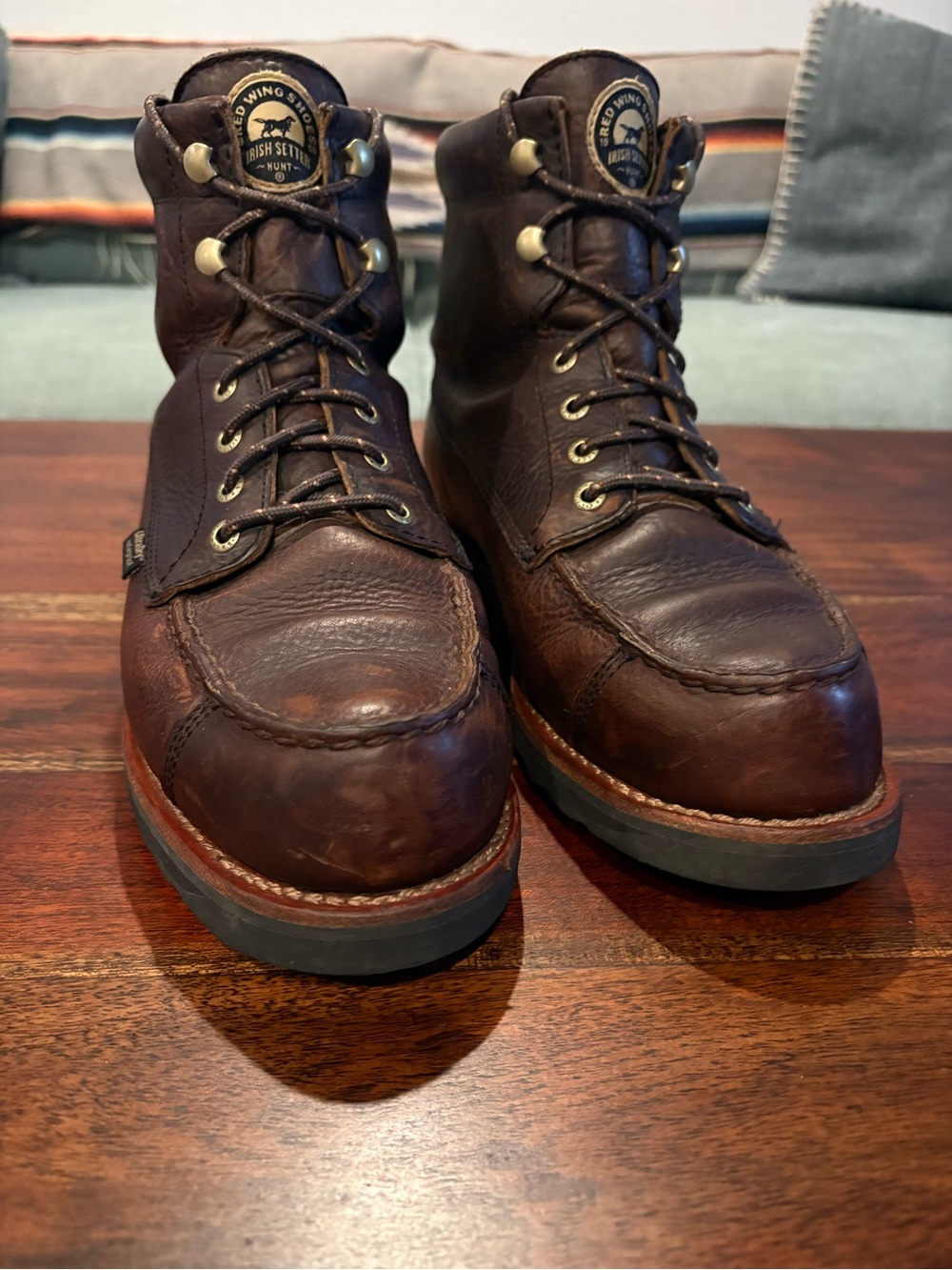 Red Wing Irish Setter “Hunt”  Brown Leather Moc Toe Work Boots